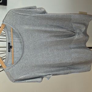 INC International Concepts Gray W Glitter Women's Top Size 2X (Christine #9)